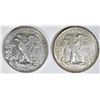 Image 2 : 1937 & 39 WALKING LIBERTY HALF DOLLARS AU/BU