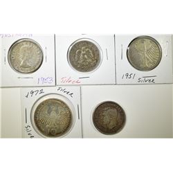 FOREIGN SILVER COIN LOT;