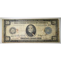 1914 $20 LARGE SIZE FRN LOW GRADE