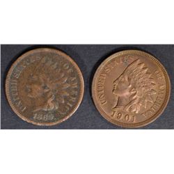 LOT OF 2 INDIAN CENTS