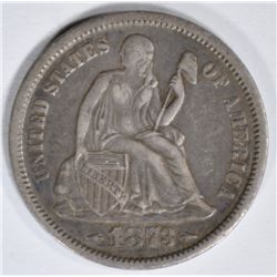 1873-S SEATED DIME  CH XF