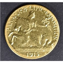 1915-S $2.5 GOLD PAN PAC  XF/AU