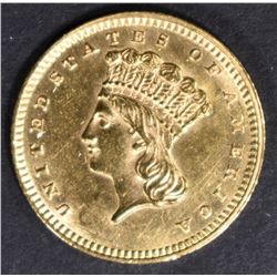 1862 GOLD DOLLAR INDIAN PRINCESS  CH BU