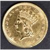 Image 1 : 1862 GOLD DOLLAR INDIAN PRINCESS  CH BU