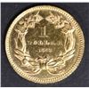 Image 2 : 1862 GOLD DOLLAR INDIAN PRINCESS  CH BU