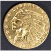 Image 1 : 1911 $2.5 GOLD INDIAN  CH BU