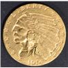Image 1 : 1914 $2.5 GOLD INDIAN  NICE BU