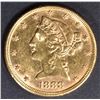 Image 1 : 1888-S $5 GOLD LIBERTY  NICE BU