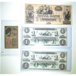 LOT OF 4 1800'S CURRENCY