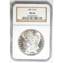 1881-S MORGAN DOLLAR  NGC MS-66