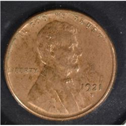 1921-S LINCOLN CENT  BU