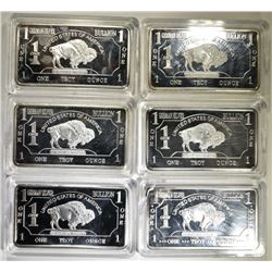 6 1 OZ .999 FINE GERMAN SILVER BARS