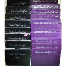 LOT OF 80'S U.S. PROOF SETS: