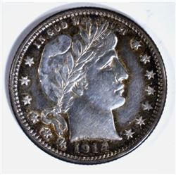 1914-D BARBER QUARTER AU