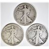 Image 1 : 1917 & 2 17-S REV. WALKING LIBERTY HALVES G-VG