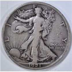 1921-P WALKING LIBERTY HALF DOLLAR F/VF