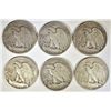 Image 2 : 6 WALKING LIBERTY HALF DOLLARS MOSTLY XF