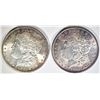 Image 1 : 1891 & 98 MORGAN DOLLARS BU