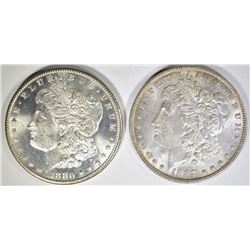 1880-S & 87 MORGAN DOLLARS CH BU