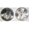 Image 2 : 2-BU-AMERICAN SILVER EAGLES: