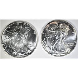 2-BU 1987 AMERICAN SILVER EAGLES