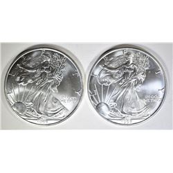 2-BU 1997 AMERICAN SILVER EAGLES