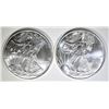 Image 1 : 2-BU 1997 AMERICAN SILVER EAGLES