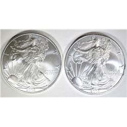 2-BU 2003 AMERICAN SILVER EAGLES