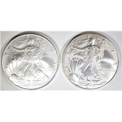 2004 & 2005 BU AMERICAN SILVER EAGLES