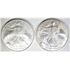 Image 1 : 2004 & 2005 BU AMERICAN SILVER EAGLES