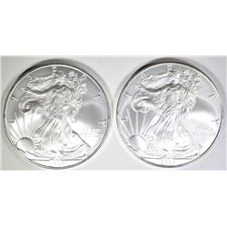 2-BU 2008 AMERICAN SILVER EAGLES