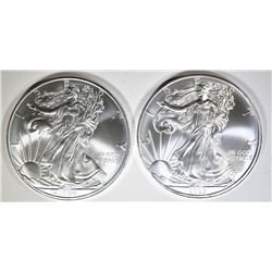 2-BU 2009 AMERICAN SILVER EAGLES