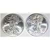Image 1 : 2-BU 2009 AMERICAN SILVER EAGLES