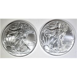 2-GEM BU 2020 AMERICAN SILVER EAGLES