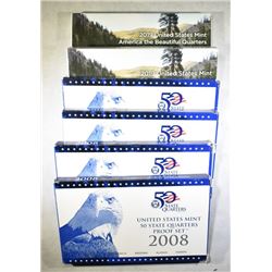 4-2008 & 2-2019 U.S QUARTER PROOF SETS