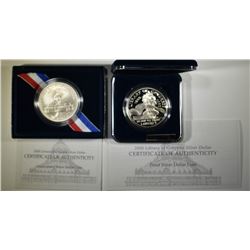 PROOF & UNC LIBRARY OF CONGRESS COMMEM DOLLARS