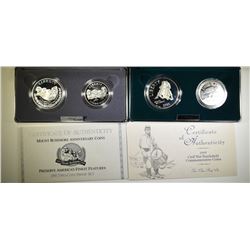 2-MODERN PROOF 2-COIN COMMEM SETS