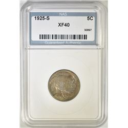 1925-S BUFFALO NICKEL NAS XF