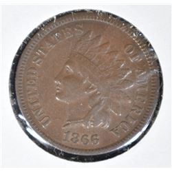 1866 INDIAN CENT XF