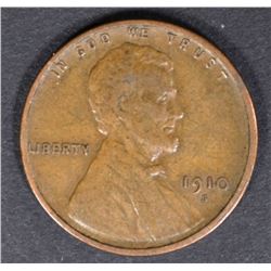 1910-S LINCOLN CENT, AU