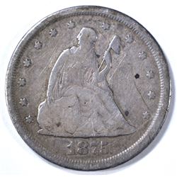 1875-S TWENTY CENT PIECE VG