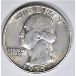 1935-D WASHINGTON QUARTER AU