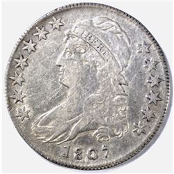 1807 50/20 BUST HALF DOLLAR, VF