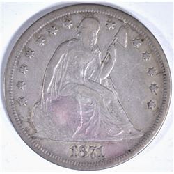 1871 SEATED LIBERTY DOLLAR FINE