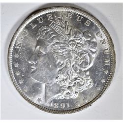 1891-O MORGAN DOLLAR CH BU WEAK STRIKE REV.
