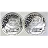 Image 1 : 2-2020 MERRY CHRISTMAS 1oz .999 SILVER ROUNDS