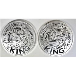 2-2020 CHRISTMAS 1oz .999 SILVER ROUNDS