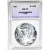Image 1 : 1987 AMERICAN SILVER EAGLE, APCG PERFECT GEM BU
