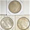 Image 1 : 1922, 23, & 24 PEACE DOLLARS, VF