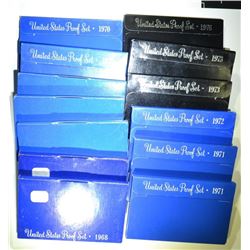 PROOF SET LOT; 2- 1968, 3- 1969, 2- 1970, 2- 1971,